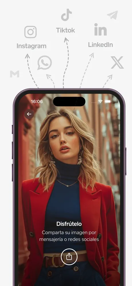 Impostory app showing a face swap result
